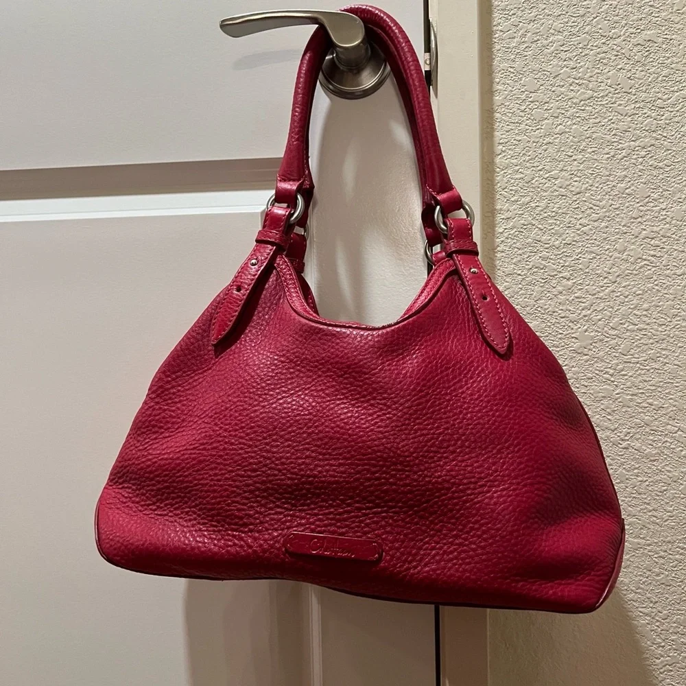 Cole Haan Red pebbled leather tote - Picture 1 of 16